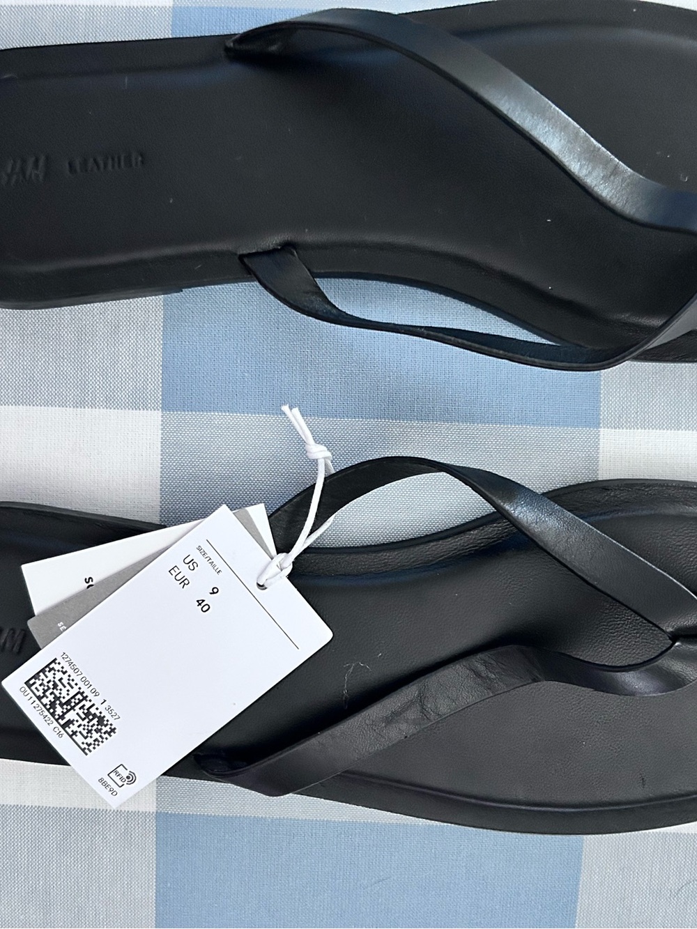 H&M Black Leather Sandal Size 9 - Picture 5 of 9